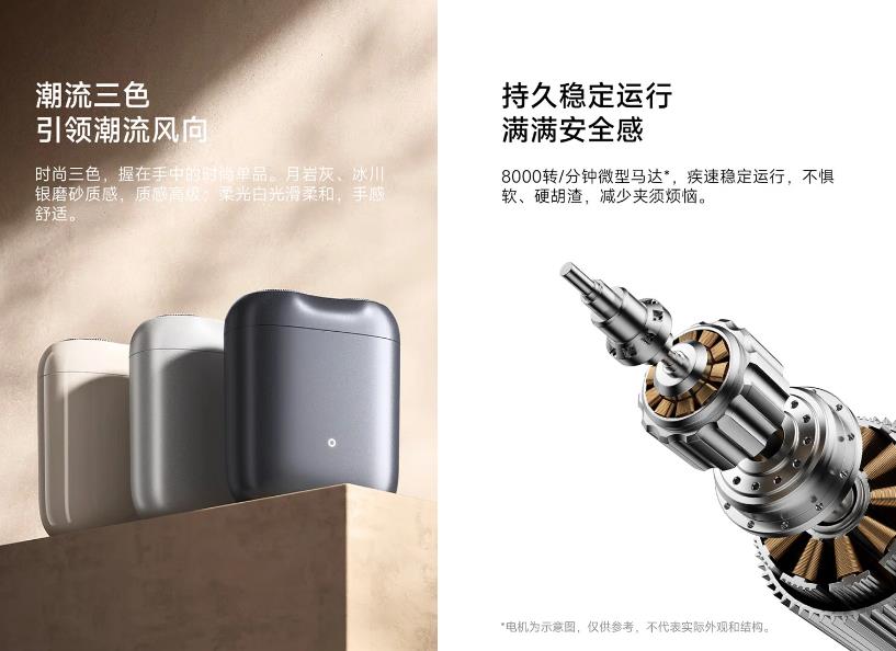 小米推出米家電動(dòng)剃須刀S200：智能、強(qiáng)大、可放入口袋(圖1)