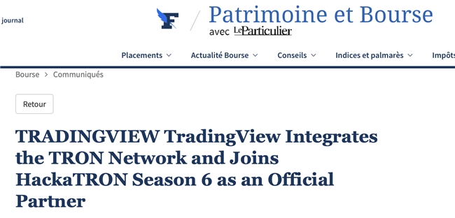 金融時報：TradingView集成波場網絡并成波場黑客松大賽第六季合作伙伴(圖2)
