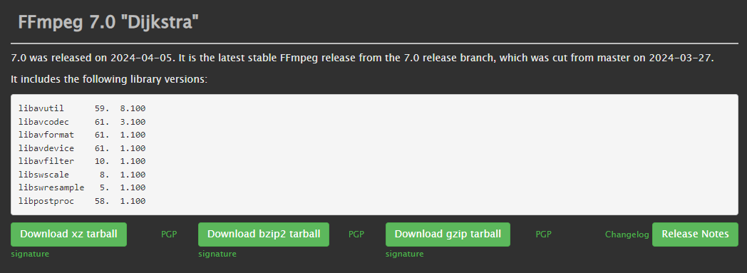 媒體播放器通用框架FFmpeg 7.0發(fā)布 帶來原生VVC解碼器